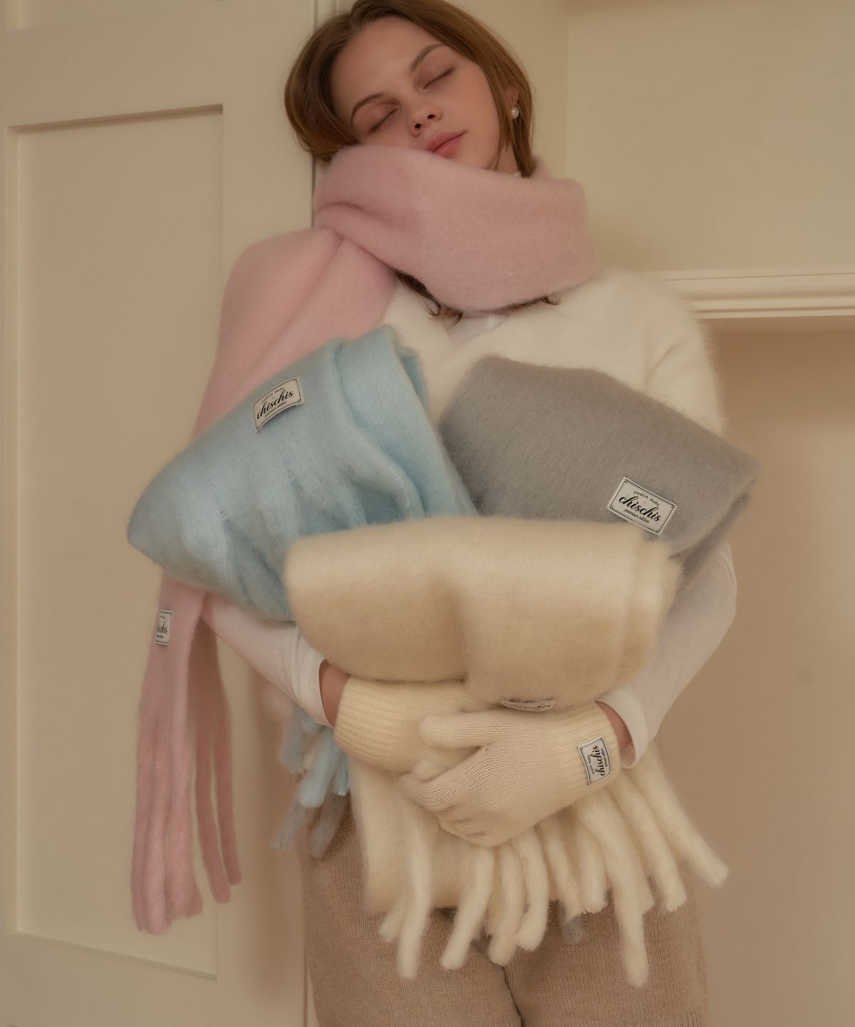 치스치스(CHISCHIS) SUGAR PLUFFY MUFFLER - 4color