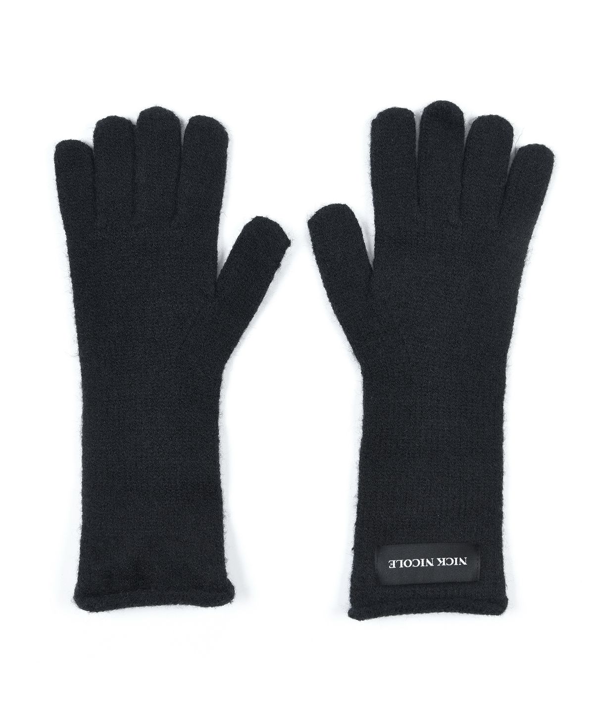 닉앤니콜(NICK&NICOLE) NICOLE RIBBED KNIT GLOVES_BLACK