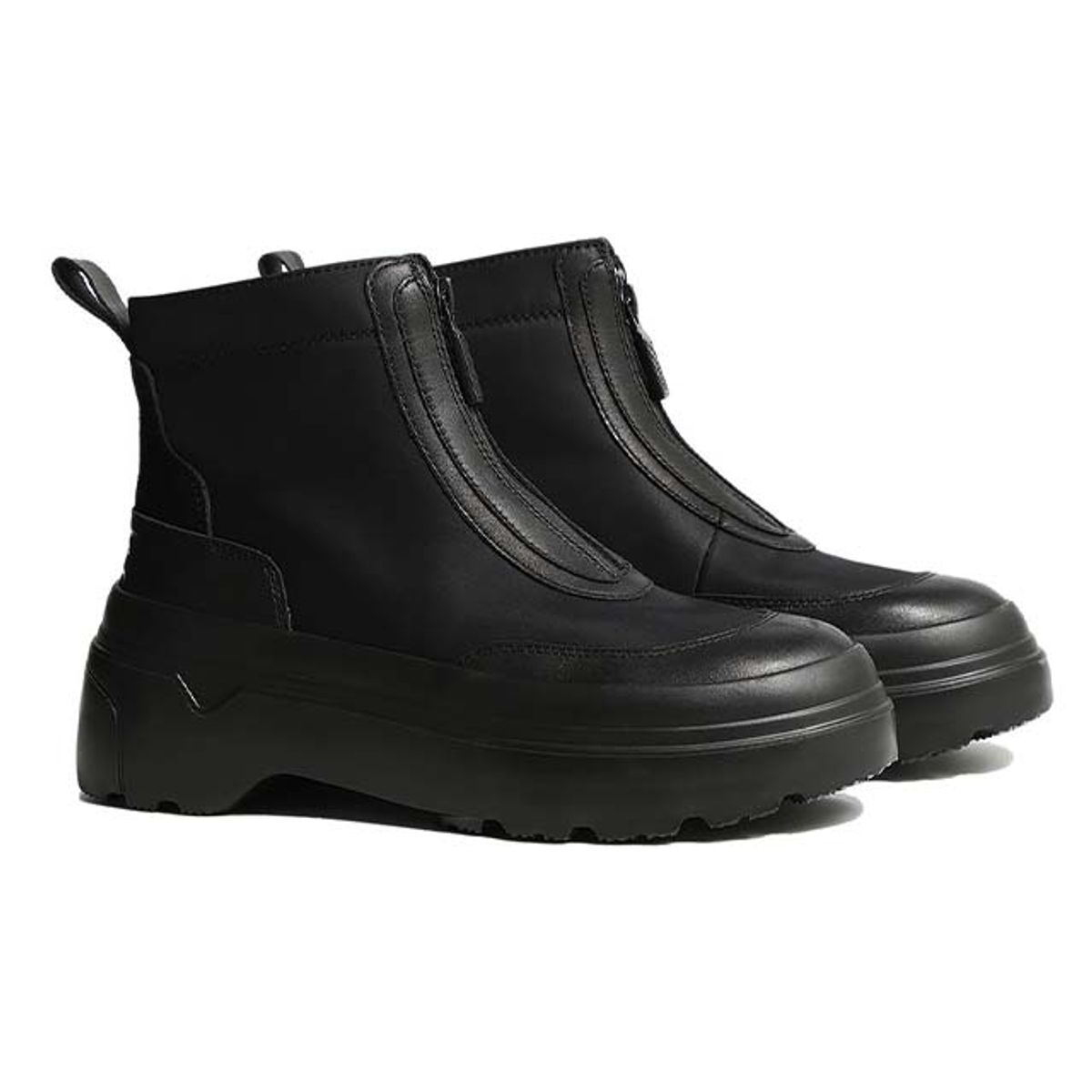 헌터(HUNTER) [UNISEX] 익스플로러 앵클 지퍼 플랫폼 부츠 - 블랙 WFS1000LNYBLK