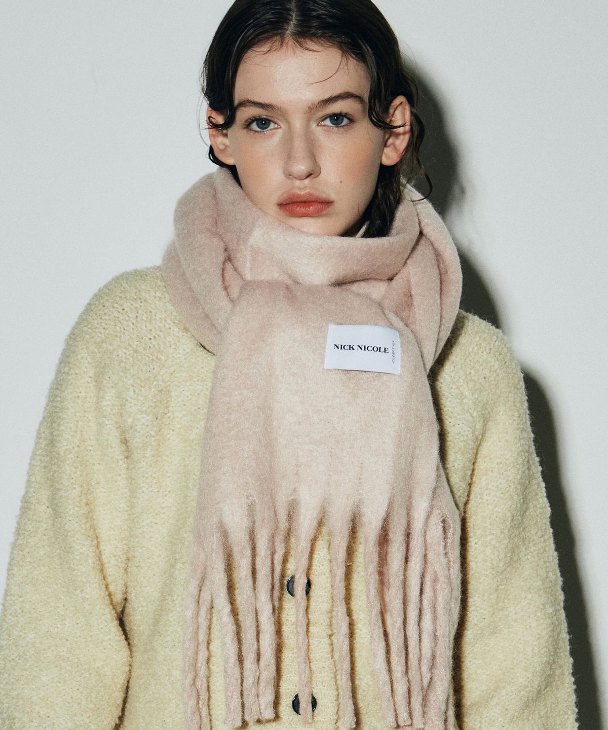 닉앤니콜(NICK&NICOLE) PREMIUM BOLD SOFT MUFFLER_LIGHT PINK