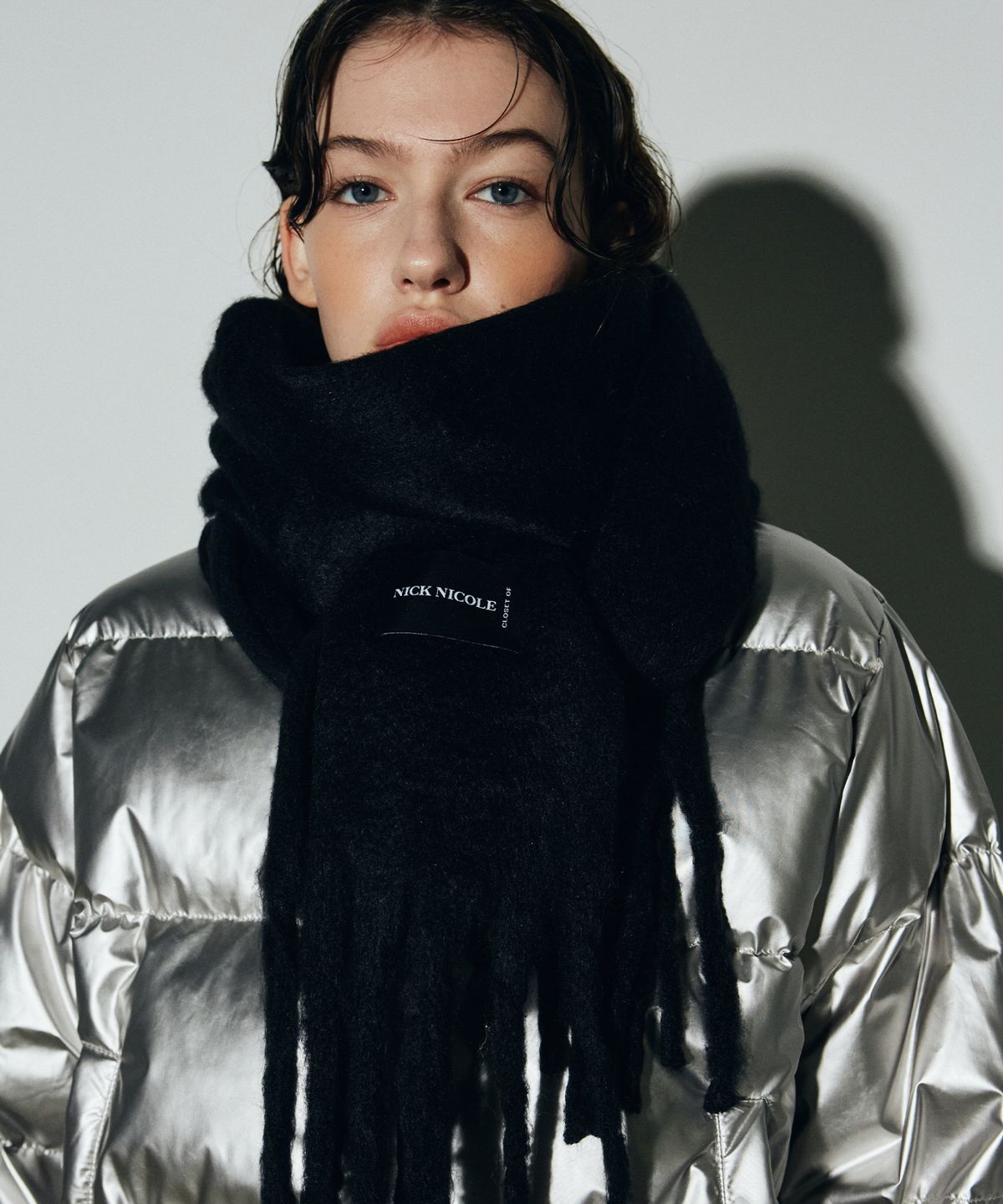 닉앤니콜(NICK&NICOLE) PREMIUM BOLD SOFT MUFFLER_BLACK