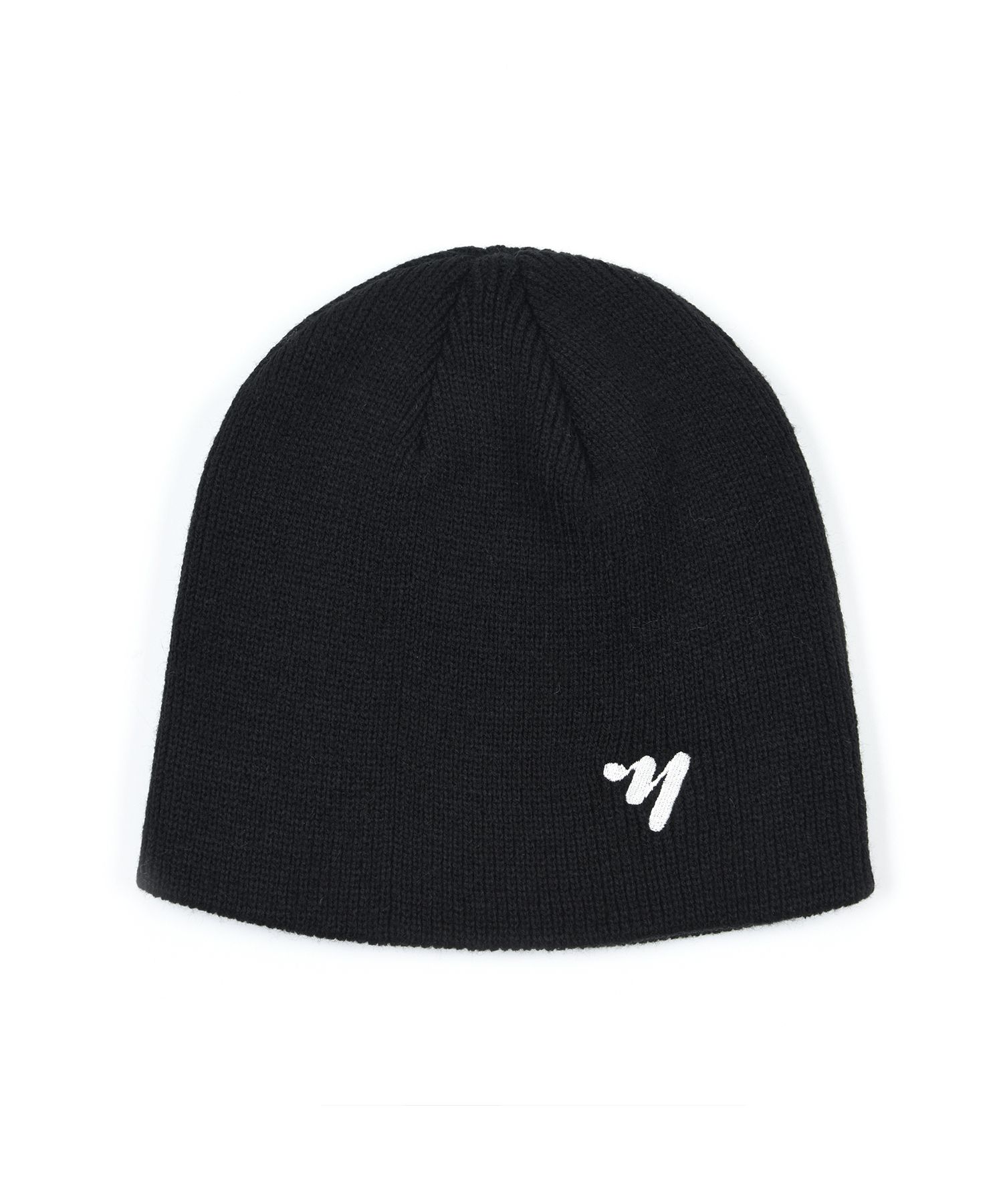 NICK&NICOLE ビーニー　BLACK MUSINSA公式 | NICK&NICOLE SIGNATURE NN LOGO BEANIE_BLACK