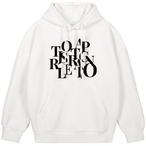 빅로고 오버핏 와이드 숄더 후디_화이트