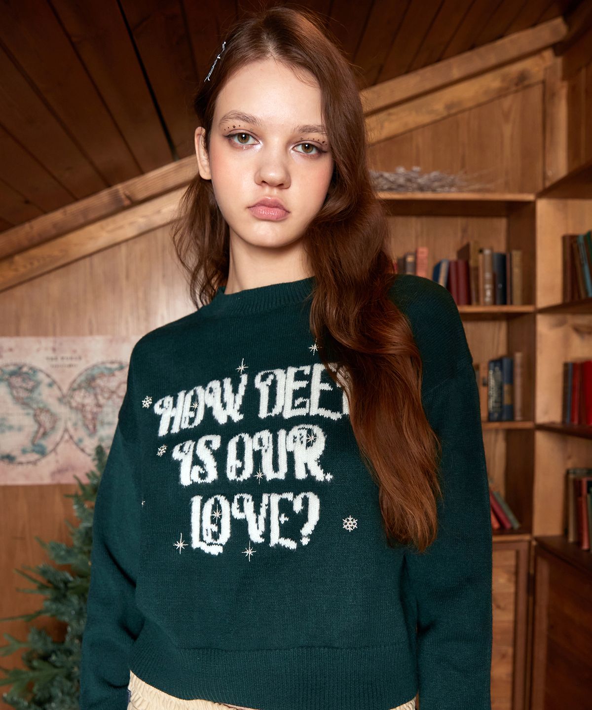 러브이즈트루(LUVISTRUE) XM SHOOTING STAR KNIT(GREEN)
