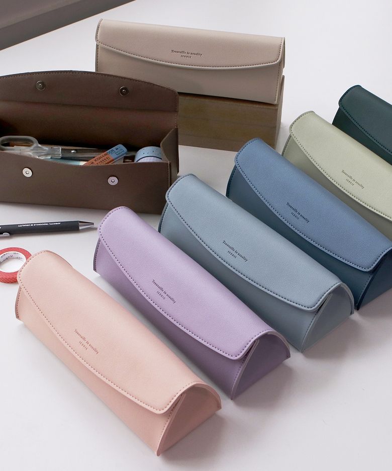 저니 펜파우치 8colors 가죽필통 대용량 펜케이스