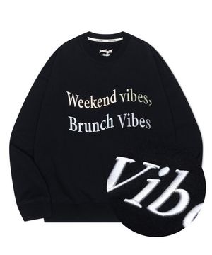 릴렉스 바이브 자수 맨투맨 [블랙]