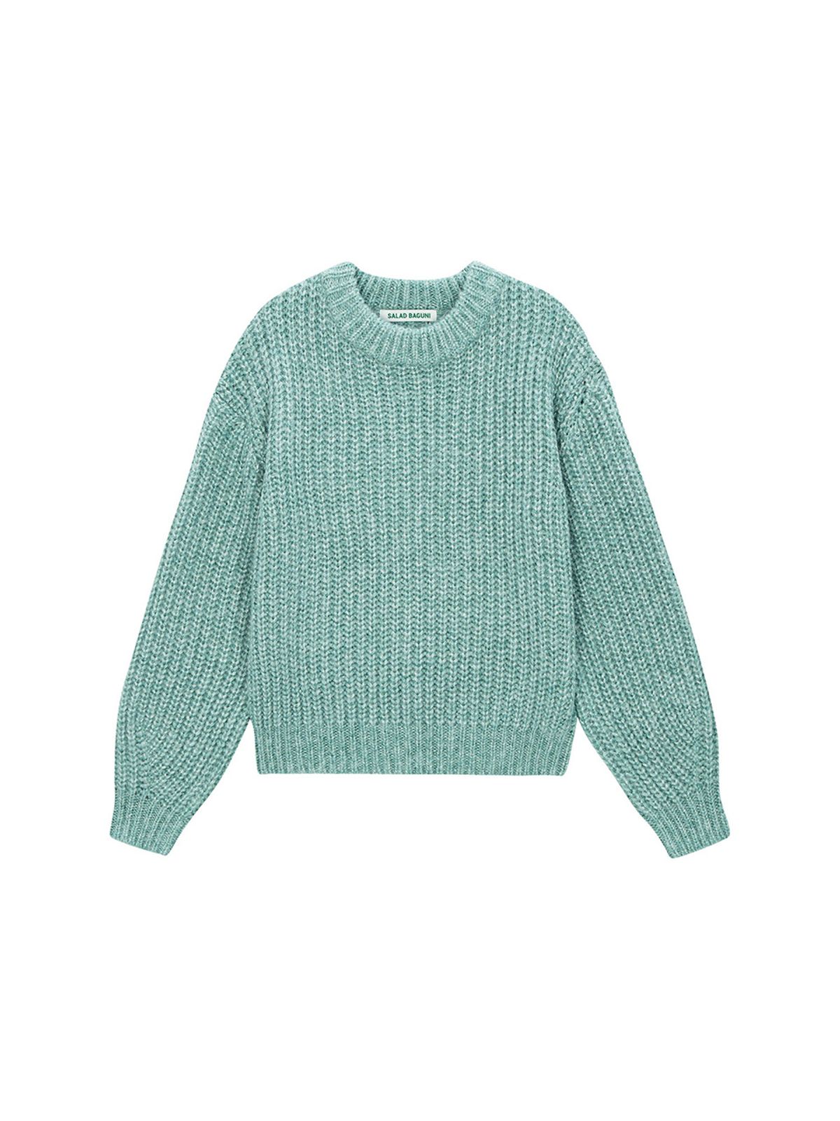 샐러드바구니(SALAD BAGUNI) Metallic Round Pullover - mint