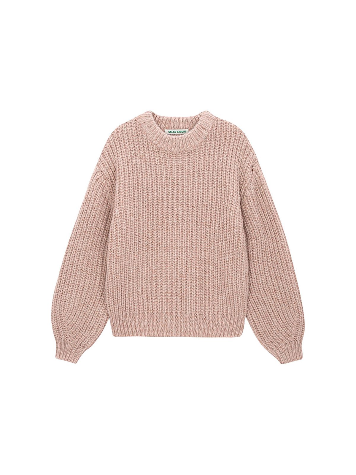 샐러드바구니(SALAD BAGUNI) Metallic Round Pullover - pink