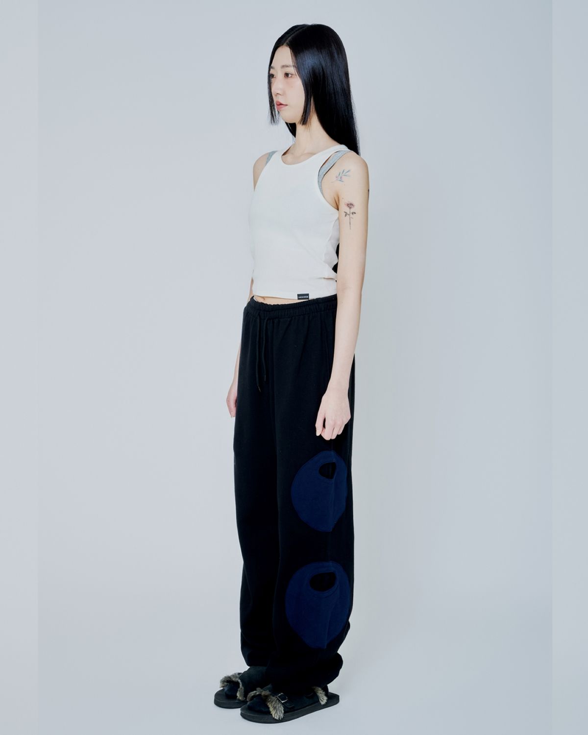 미와이후(MIYHOO) SIDE POCKET SWEATPANTS ( BLACK )