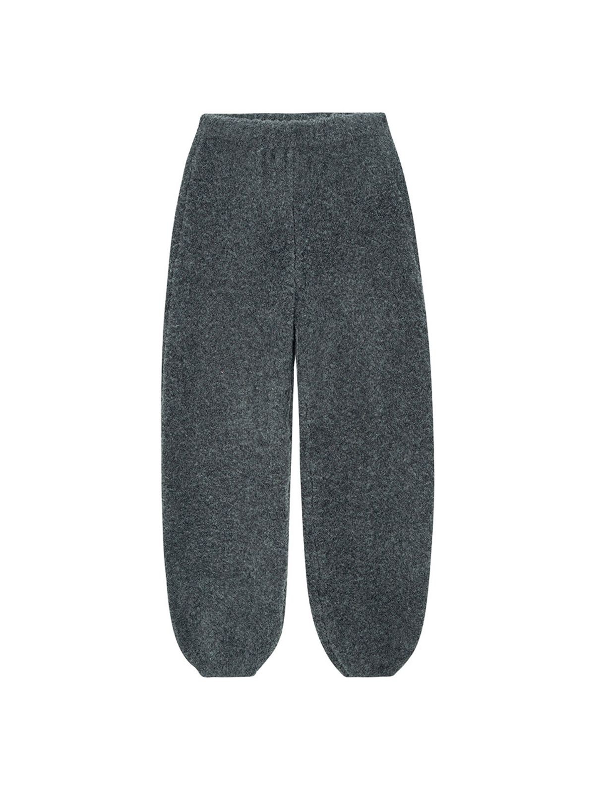 샐러드바구니(SALAD BAGUNI) Boucle Wide Jogger Pants - charcoal