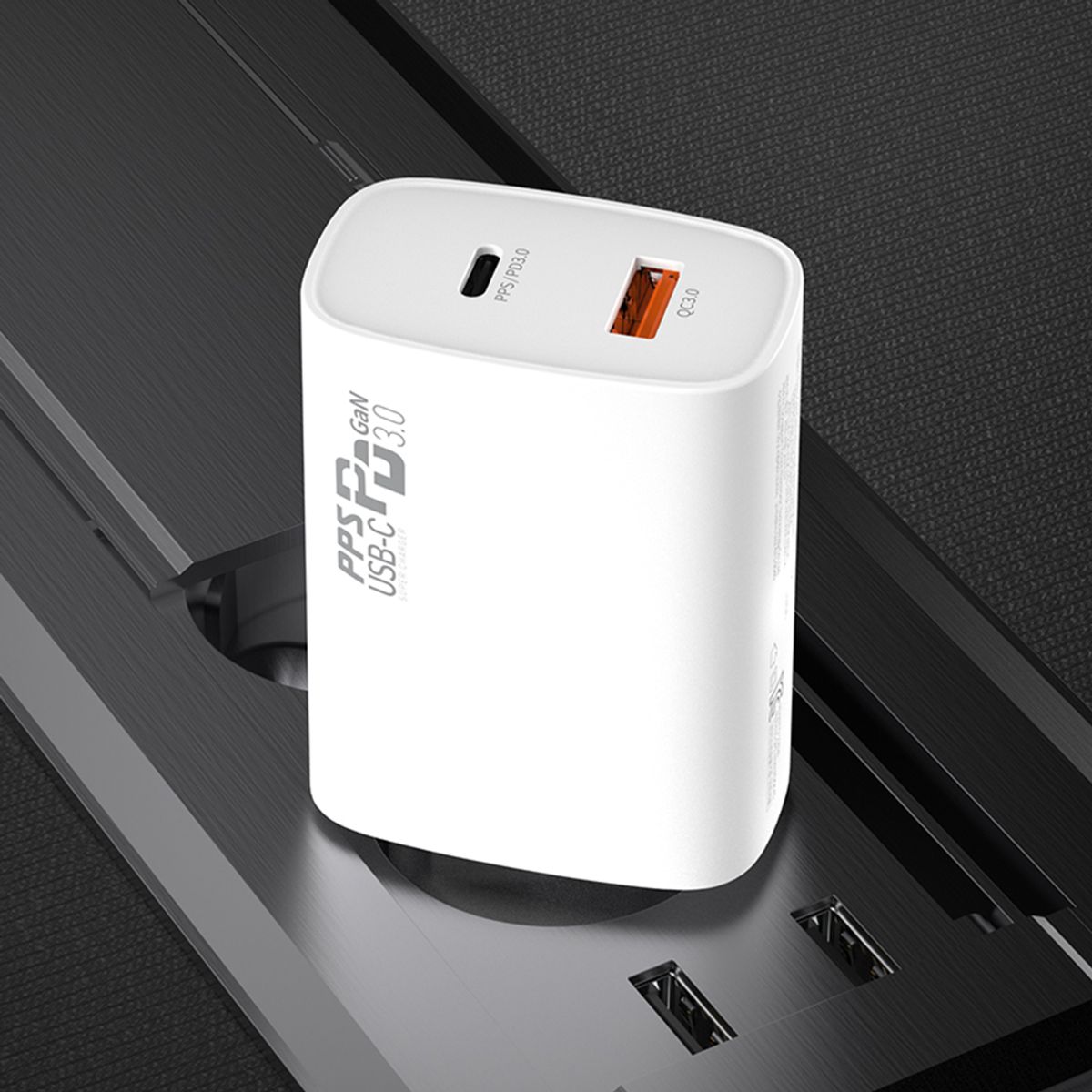 스피디(SPEEDY) 가정용 45W(PD3.0+QC3.0) 2포트 GaN PPS 초고속 충전기