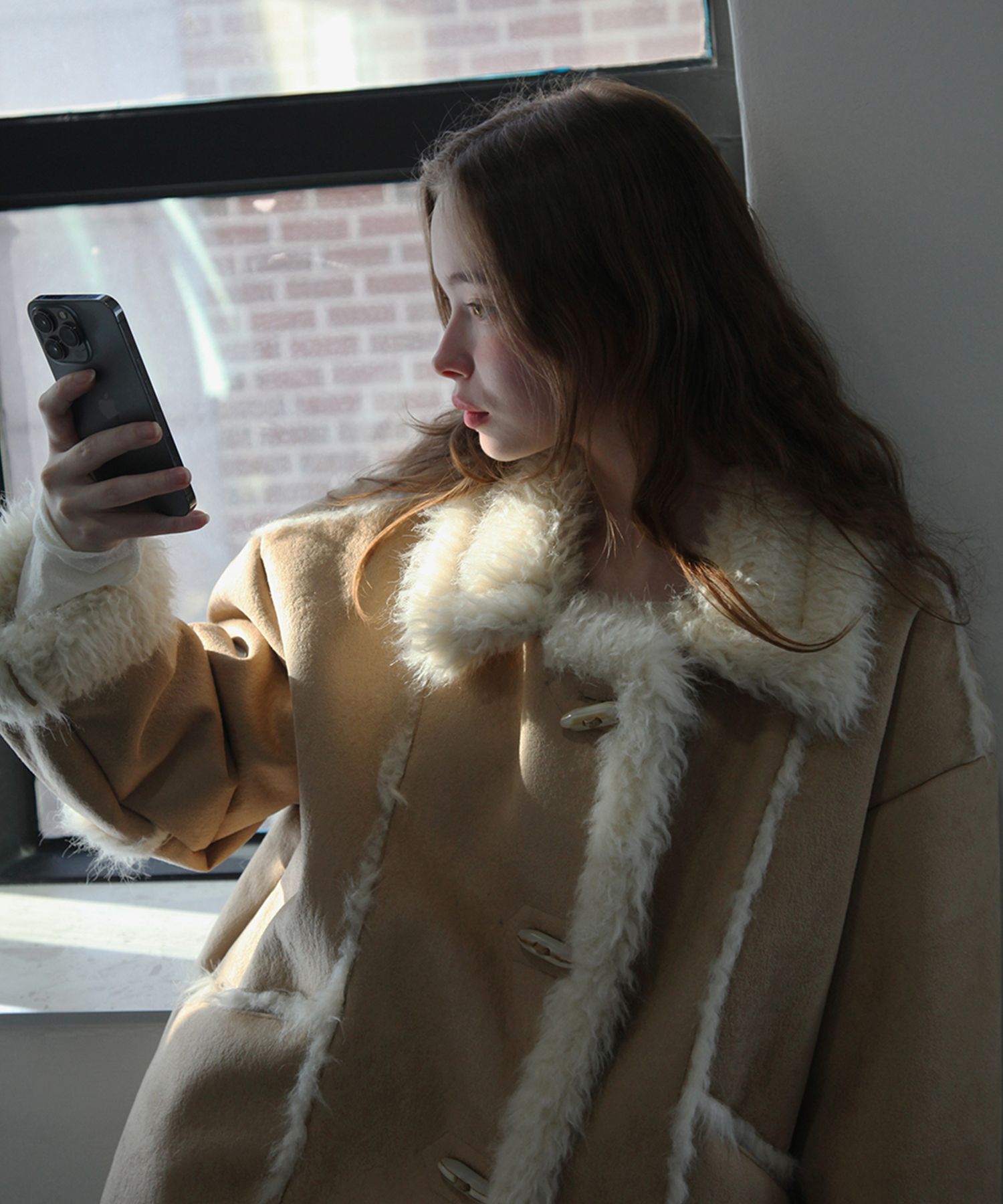 MUSINSA | SOFTSEOUL Reversible Crack Mustang Jacket [Beige]