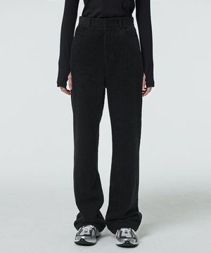헤비 코듀로이 와이드 진 블랙