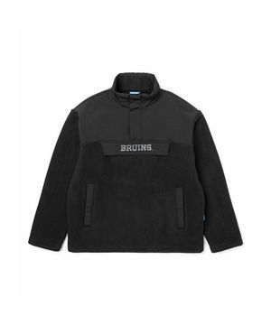 남성 폴라플리스 보아 우븐 배색 반집업[BLACK](UZBLTB3_39)