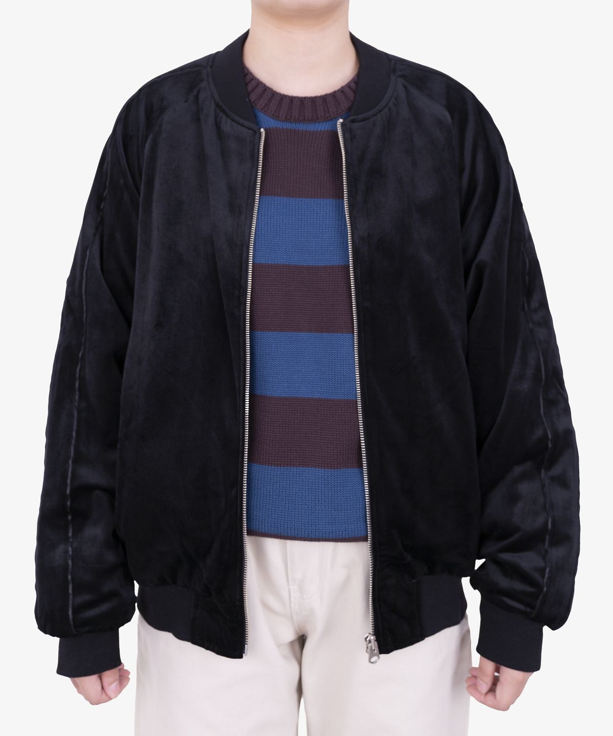 아파트먼트(APARTMENT) APT VELVET SOUVENIR JKT - BLACK