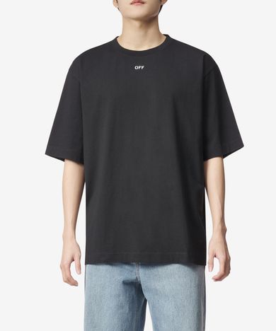 오프화이트(Off-White) 로고 밴드 블랙 팬티 OWUA028E20JER001 BIPACK1000