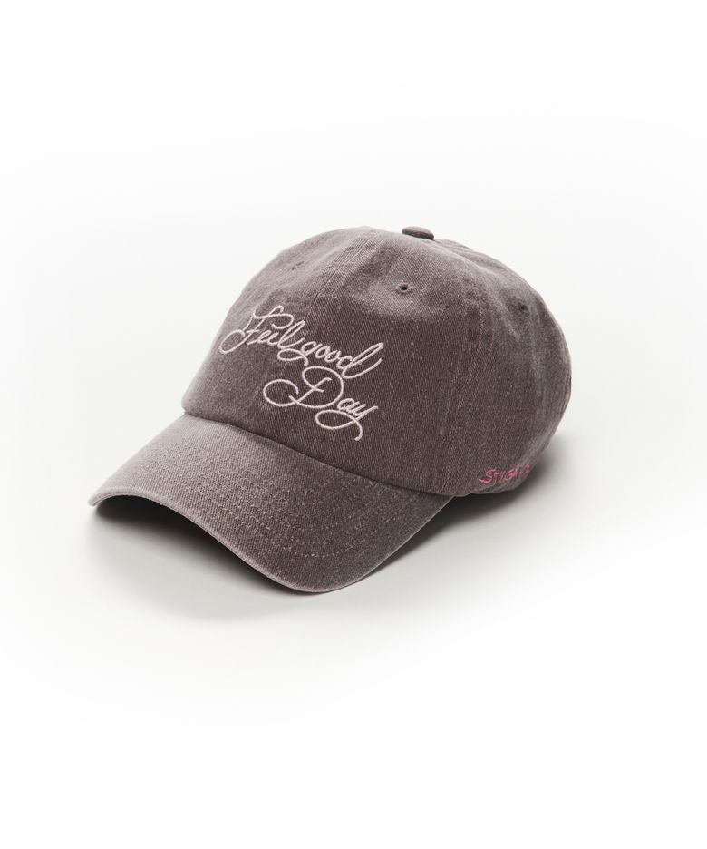 FLOWER PIGMENT BIOWASHED BALL CAP PURPLE BROWN