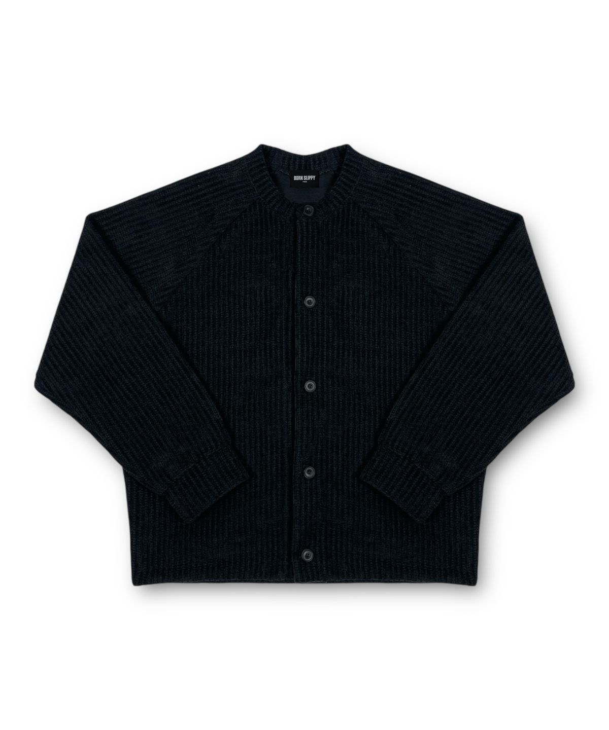 본슬리피(BORN SLIPPY) Corduroy Raglan Cardigan (Black)