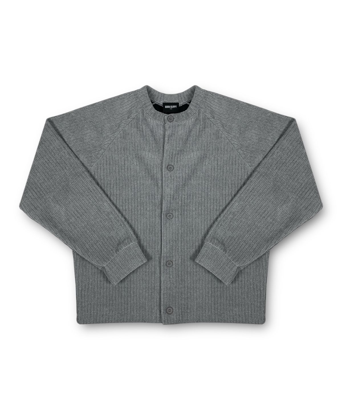 본슬리피(BORN SLIPPY) Corduroy Raglan Cardigan (Gray)