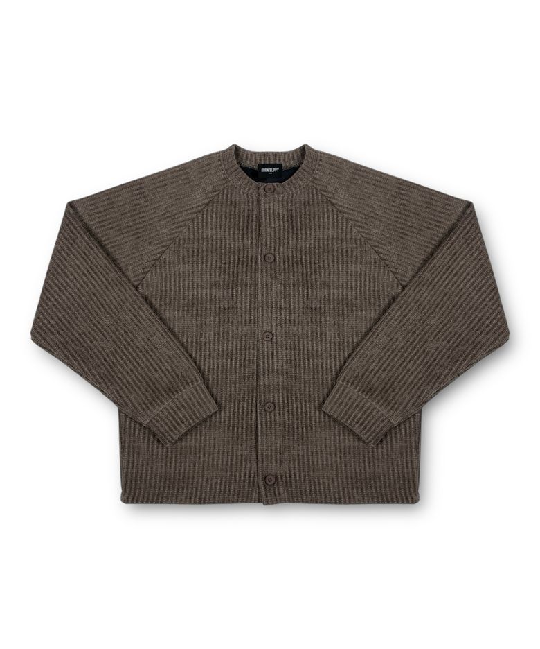 Corduroy Raglan Cardigan (Brown)