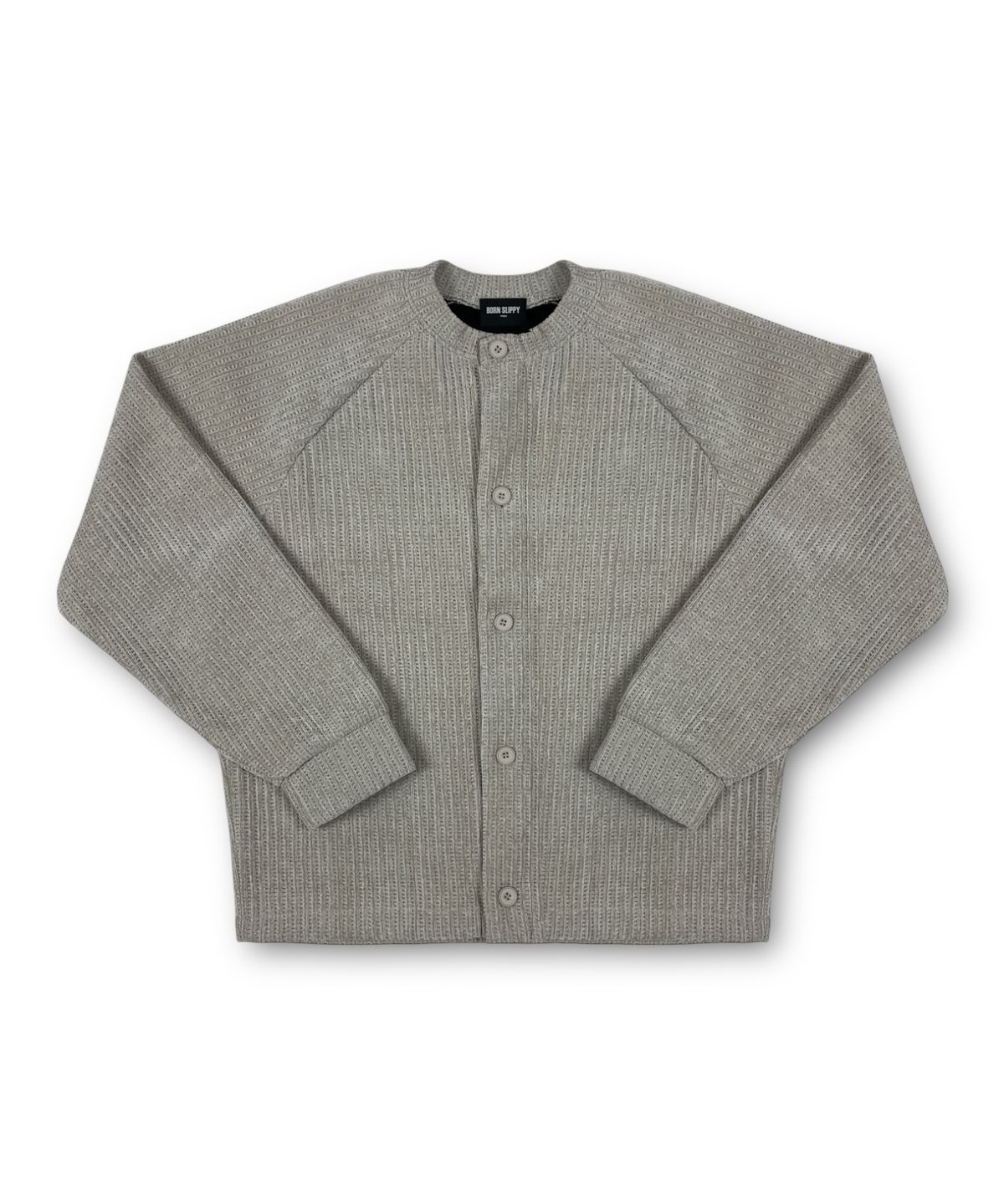 본슬리피(BORN SLIPPY) Corduroy Raglan Cardigan (Beige)