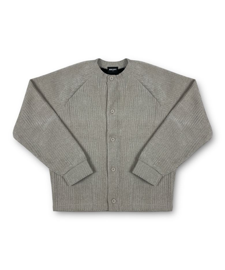 Corduroy Raglan Cardigan (Beige)