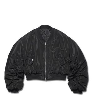 해비셔링 크롭봄버 블랙