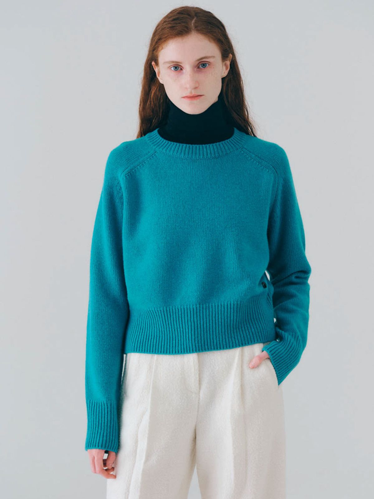 노우드(NOEUD) Lambs wool pullover (Skyblue)