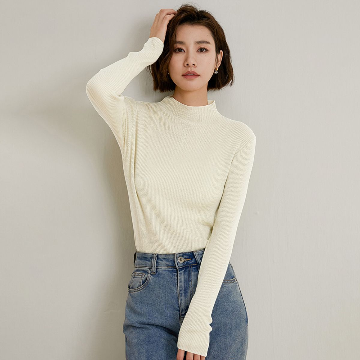 랭썬(LANGSON) LS_Solid color slimming top_7color