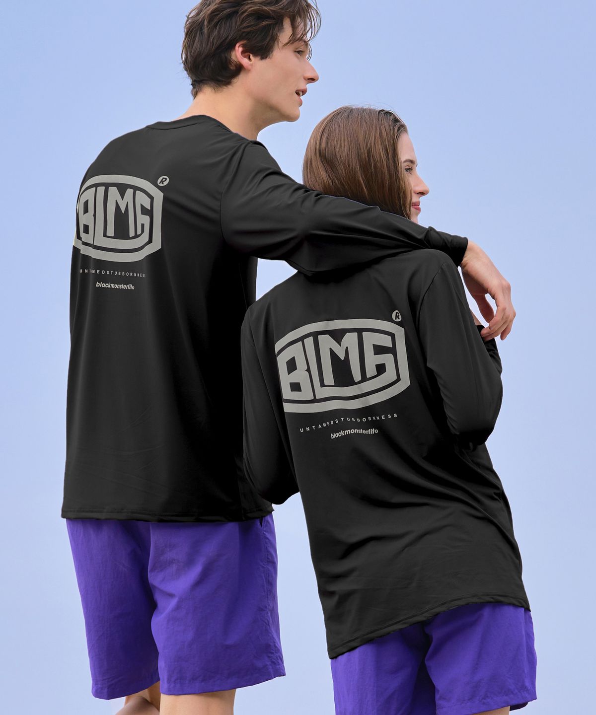 블랙몬스터핏(BLACK MONSTER FIT) 빅로고 래쉬가드 롱슬리브  긴팔 티셔츠 (7color) / BM230718