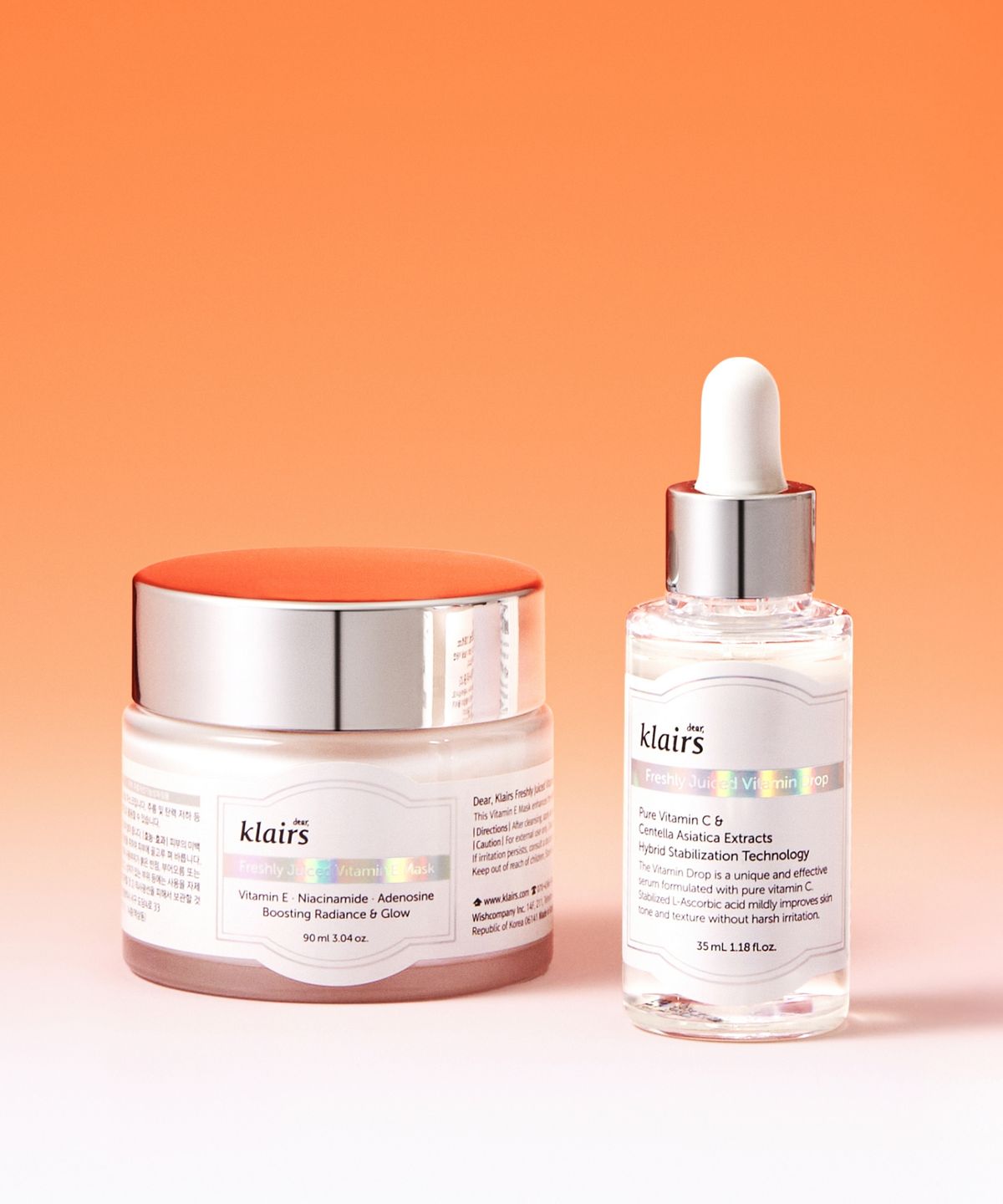 클레어스(KLAIRS) 비타민 드롭 35ml+비타민 E 마스크 90ml 2종 세트