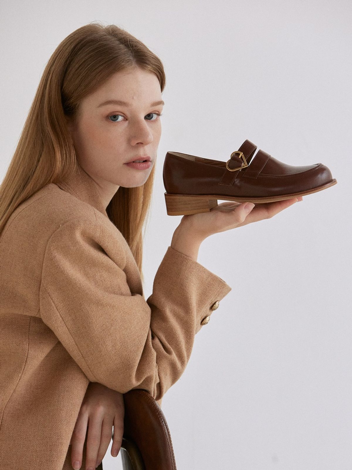 쥬다르(JEU DART) heart round loafer