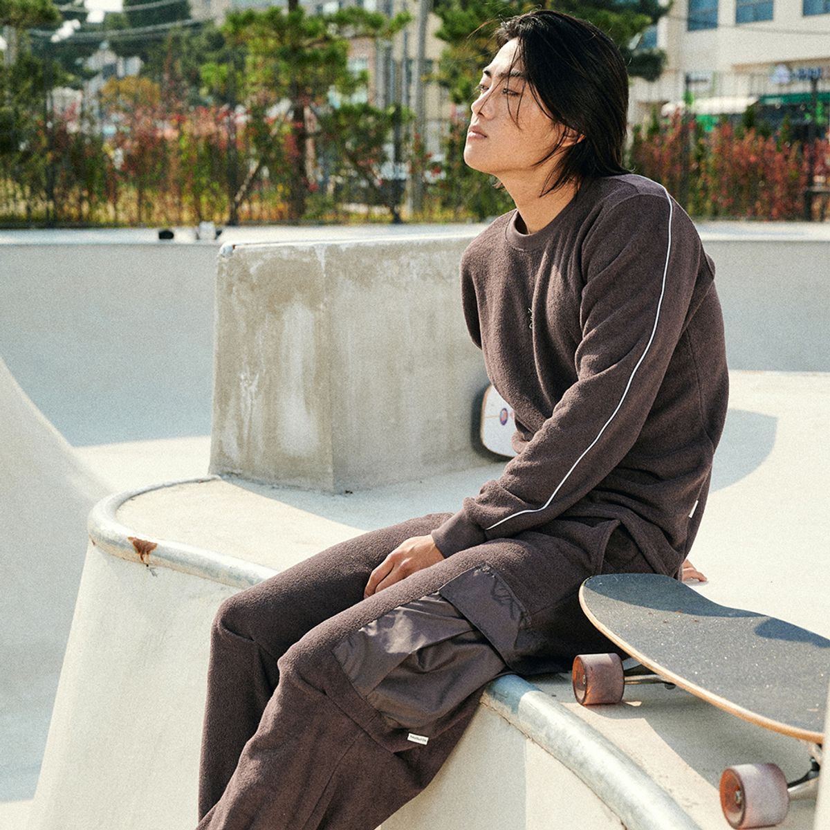 네이키드서프클럽(NAKED SURF CLUB) 소프트 기모 테리 스카치 티셔츠(Brown)