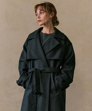 울리치 트렌치 더블 코트_Grey