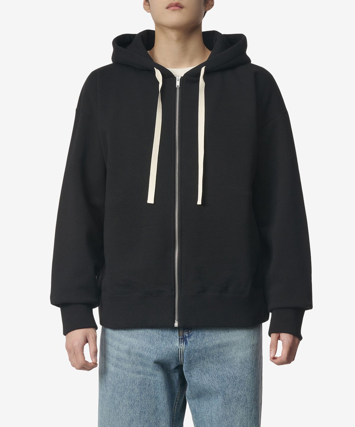 질 샌더(JIL SANDER) 집업 후드 - 블랙 / J22HG0101J20015001