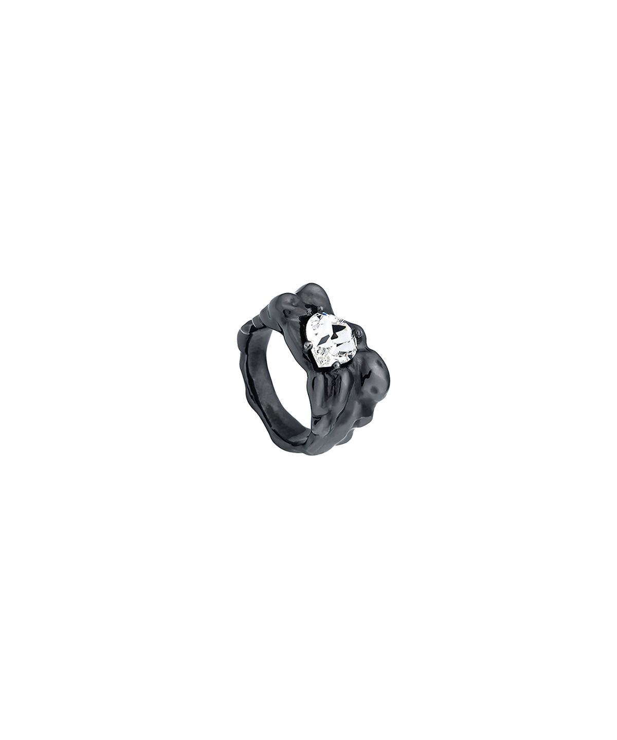 센티멍(SENTIMENTS) NO.317 [BLACK] GEOMETRY HEART EARCUFF