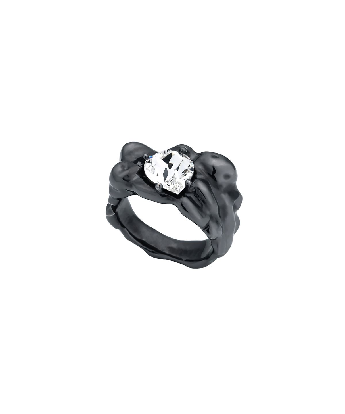 센티멍(SENTIMENTS) NO.324 [BLACK] GEOMETRY HEART RING