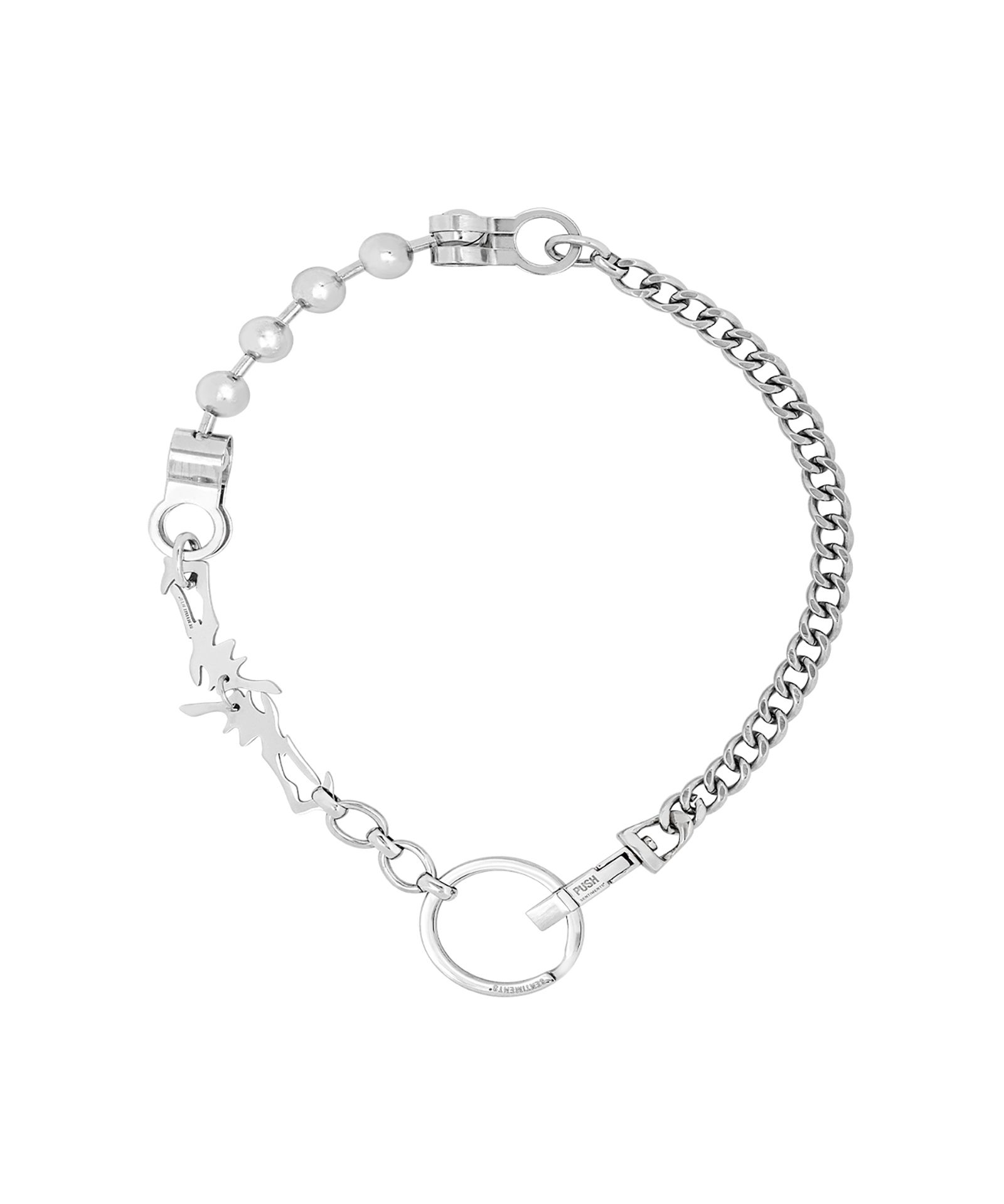 ★SENTIMENTS★ NO.351 [SILVER] GEOMETRY HAVY NECKLACE MUSINSA | SENTIMENTS NO.351 GEOMETRY HAVY NECKLACE