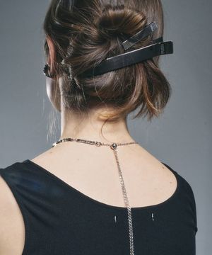 NO.353 [BLACK] HAIR PIN 2set XXL 푸쉬핀 클립