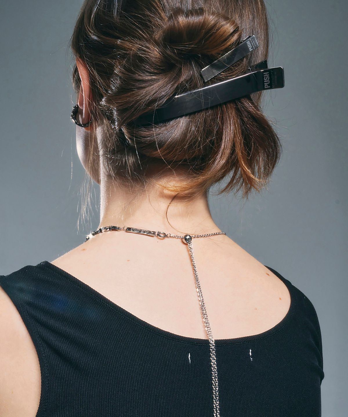 센티멍(SENTIMENTS) NO.353 [BLACK] HAIR PIN 2set XXL 푸쉬핀 클립