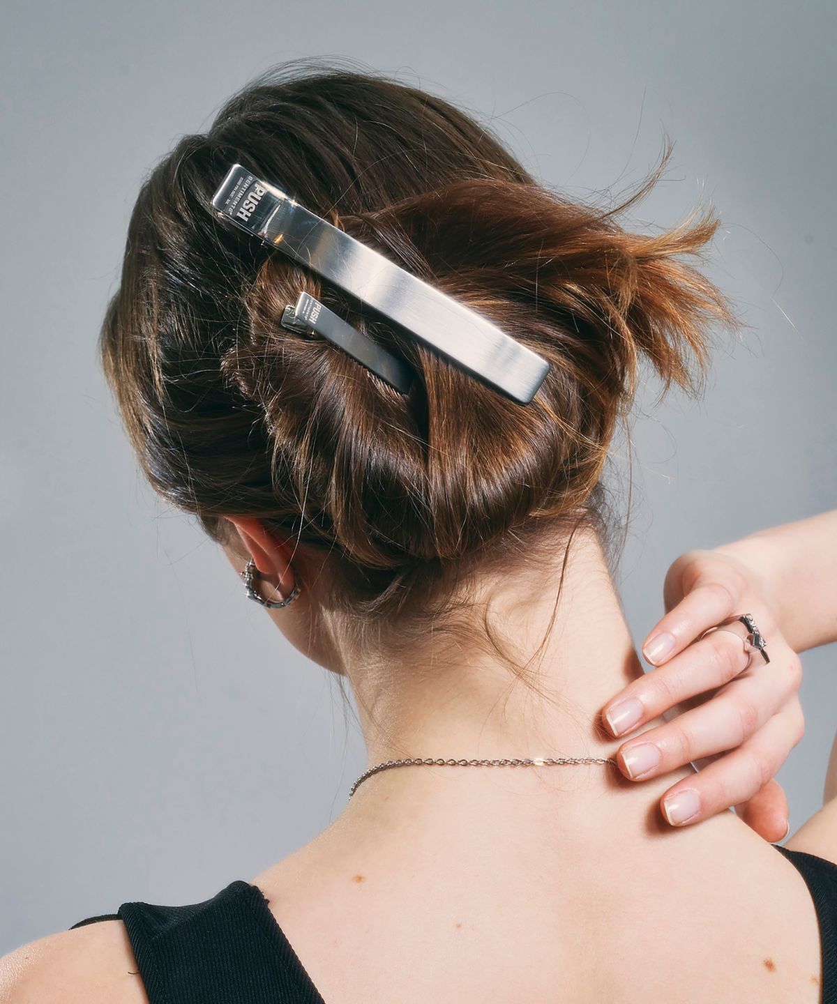 센티멍(SENTIMENTS) NO.353 [SILVER] HAIR PIN 2set XXL 푸쉬핀 클립