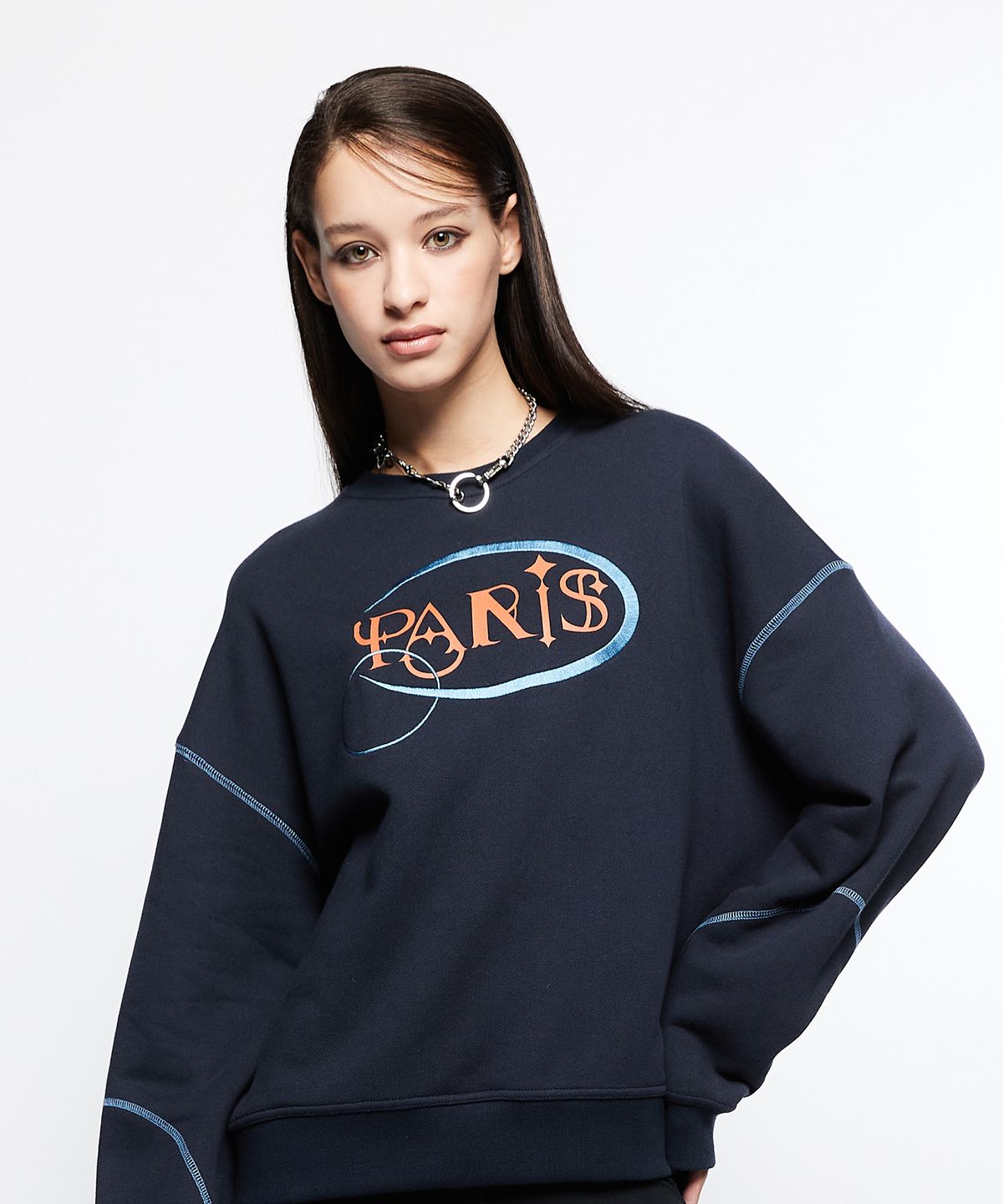 라티젠(LARTIGENT) L7 PARIS SWEATSHIRT(NAVY)