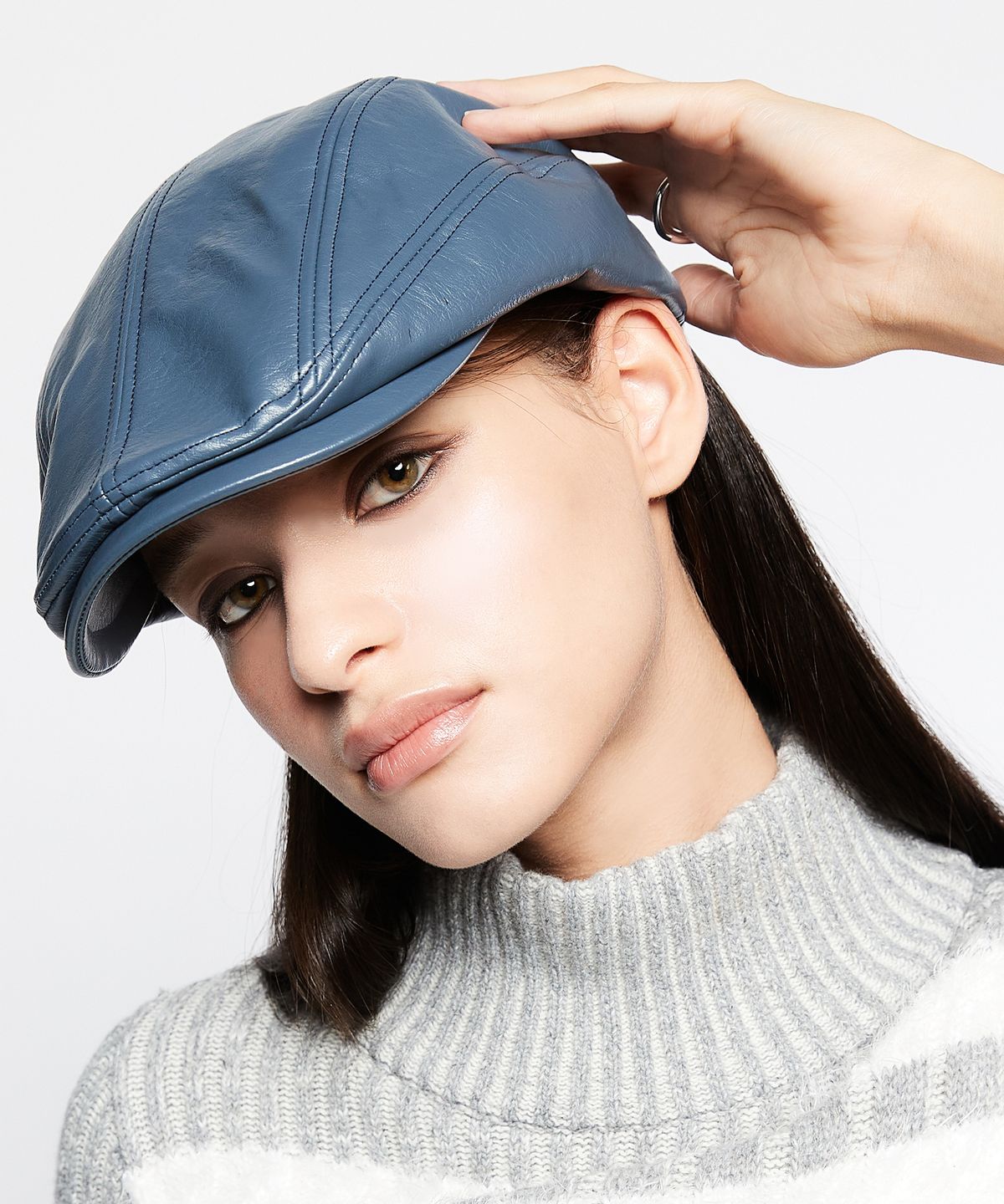 라티젠(LARTIGENT) L7 LEATHER HUNTING CAP(BLUE)