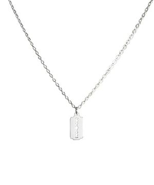 [남여공용] 면도날 쉐입 써지컬스틸 목걸이 / GHMN-440