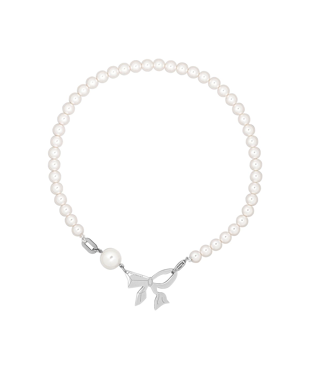 센티멍(SENTIMENTS) NO.437  PEARL RIBBON NECKLACE