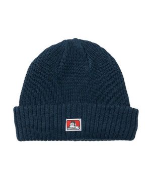 오리지널 마이크로 로고 코튼 니트 비니 네이비