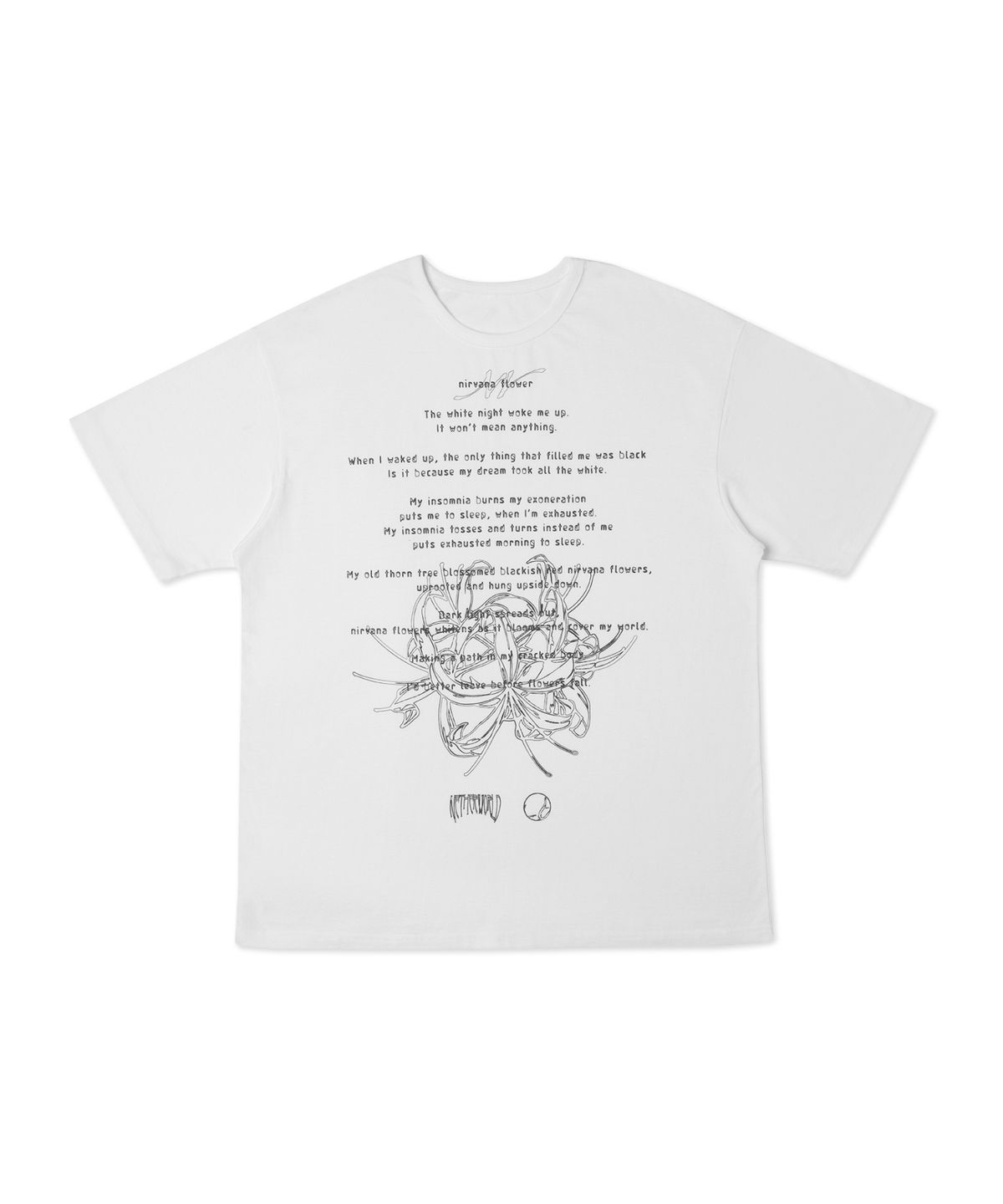 네더월드(NETHERWORLD) NTW VAHO NIRVANA FLOWER TEE WHITE