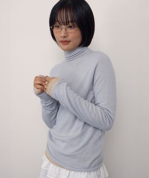 WOOL WHOLEGARMENT TURTLENECK_GREY