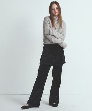 SKIRT LAYERED PANTS_BLACK
