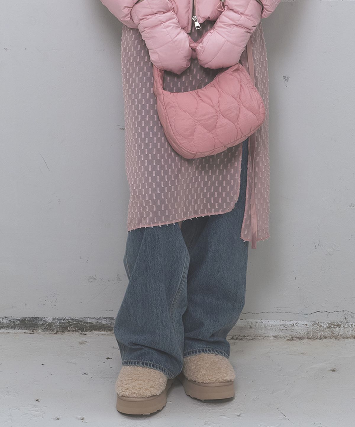셀리테일즈(CELITAILS) MINI QUILTED HOBO BAG_PINK